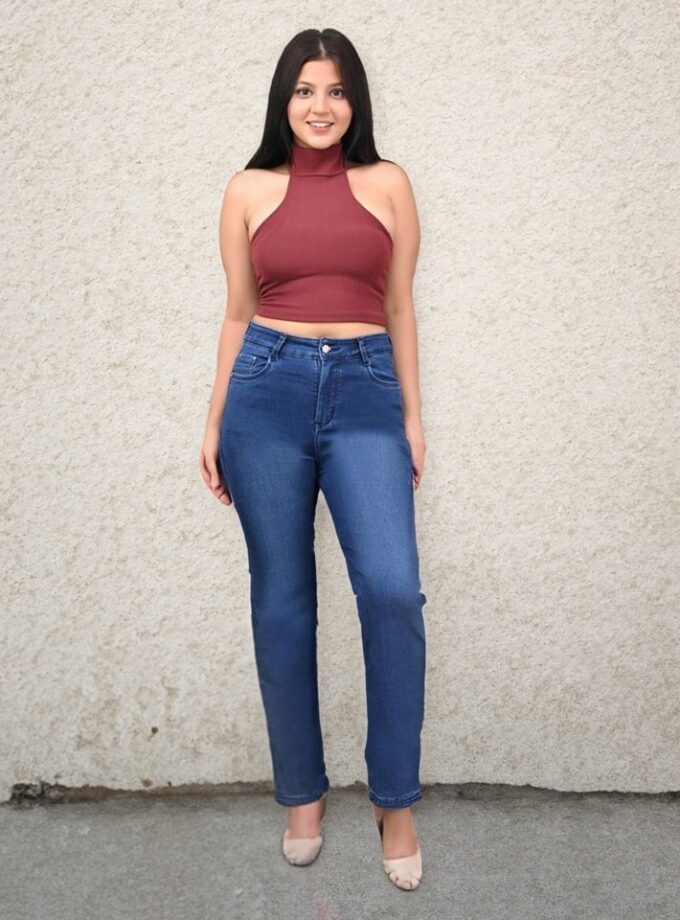 Hermosa Women Solid Denim Straight Comfortable Fit Casual Jeans