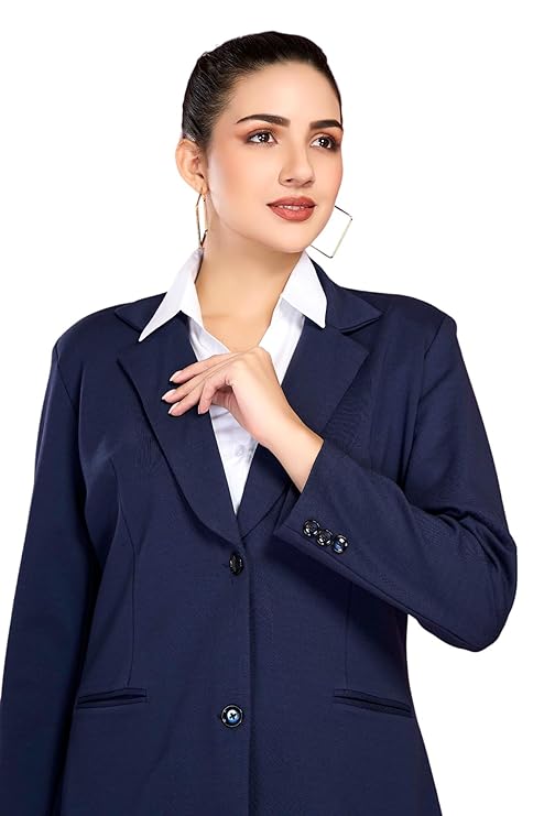 HERMOSA INDIA Women’s Formal Blazer, Casual Blazer, Girl’s Stylish Blazer, women’s Stylish Blazer, Trendy Girl’s Blazer, Trendy Women’s Blazer WITH SYLISH 3 BUTTON ON SLEEVES