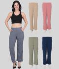 HERMOSA INDIA Women’s Belbottom Pants – Soft Knitted Fabric | Stylish Bootcut Fit